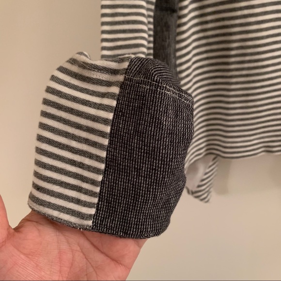 Dolan Left Coast Gray Stripe Draping Sweater - Picture 5 of 6